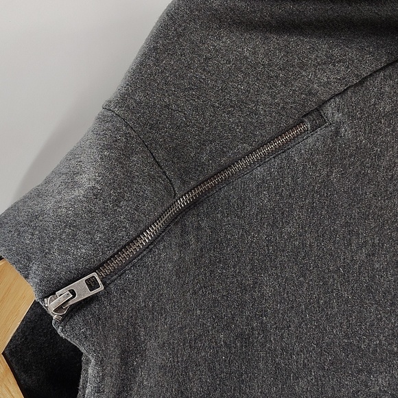 Earth Yoga Women’s XL Charcoal Organic Cotton Funnel Neck Pullover Pockets - Picture 4 of 7